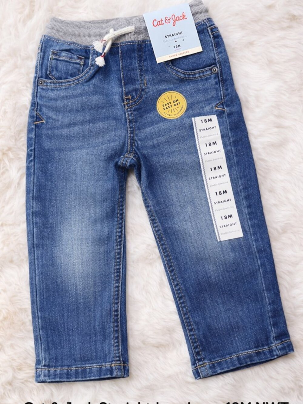 Cat & Jack Straight‑Leg Jeans 18M NWT